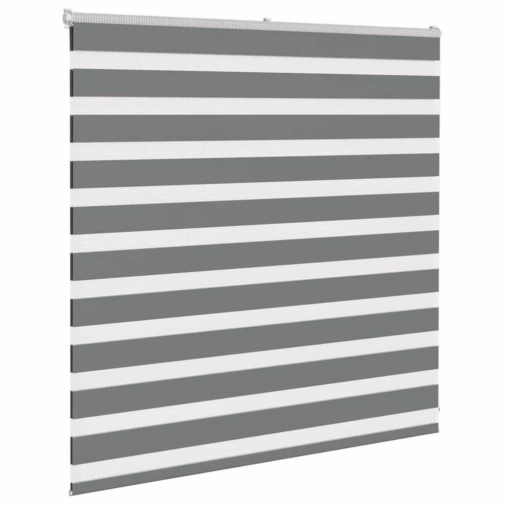 Berkfield Home Zebra Day and Night Blind in Dark Grey, W: 150 cm, H: 100 cm – 3