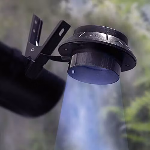 mysmartbuy 2 x Solar Powered Clip On Garden LED Security Lights in Black, Diameter: 11 cm – 1