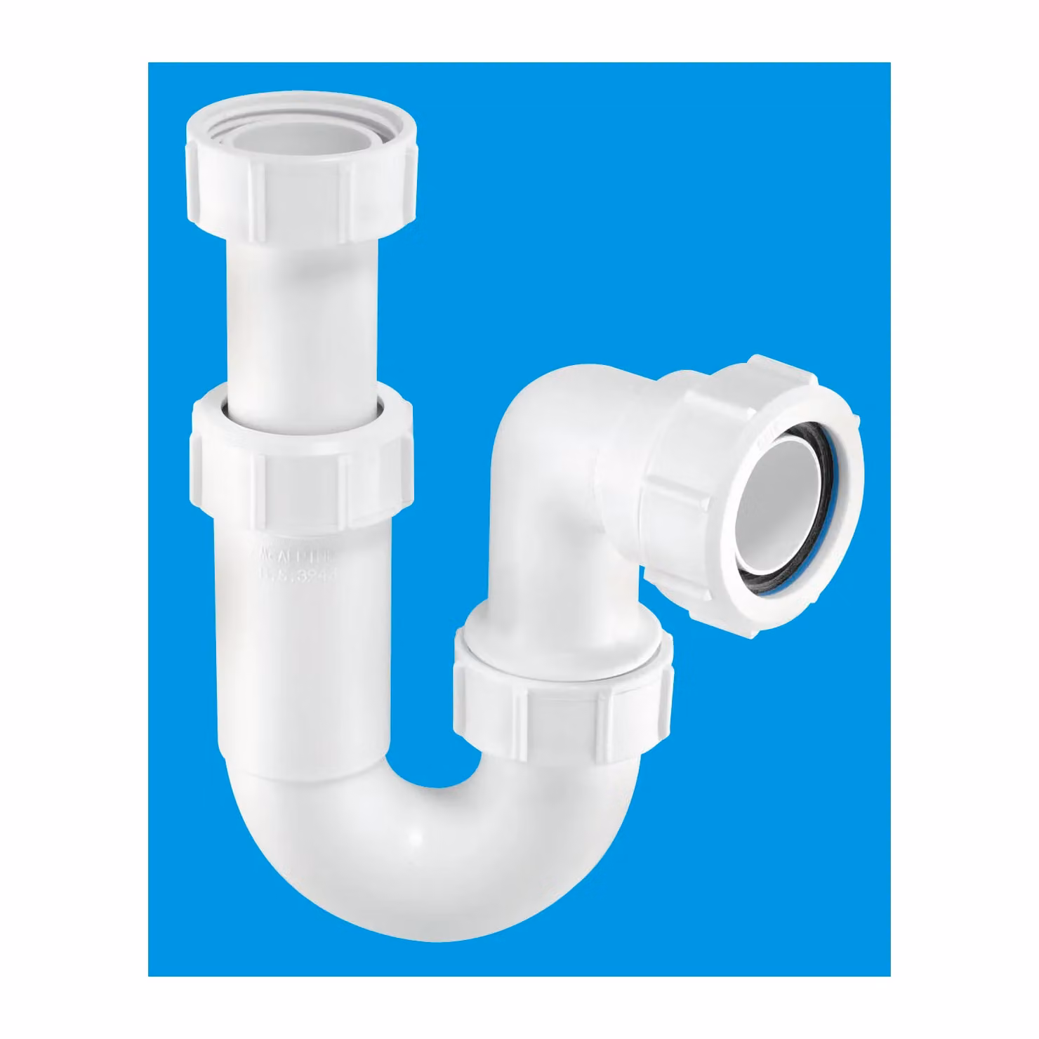McAlpine ASA10 75mm White Plastic Adjustable Inlet Tubular Swivel P Trap – 2