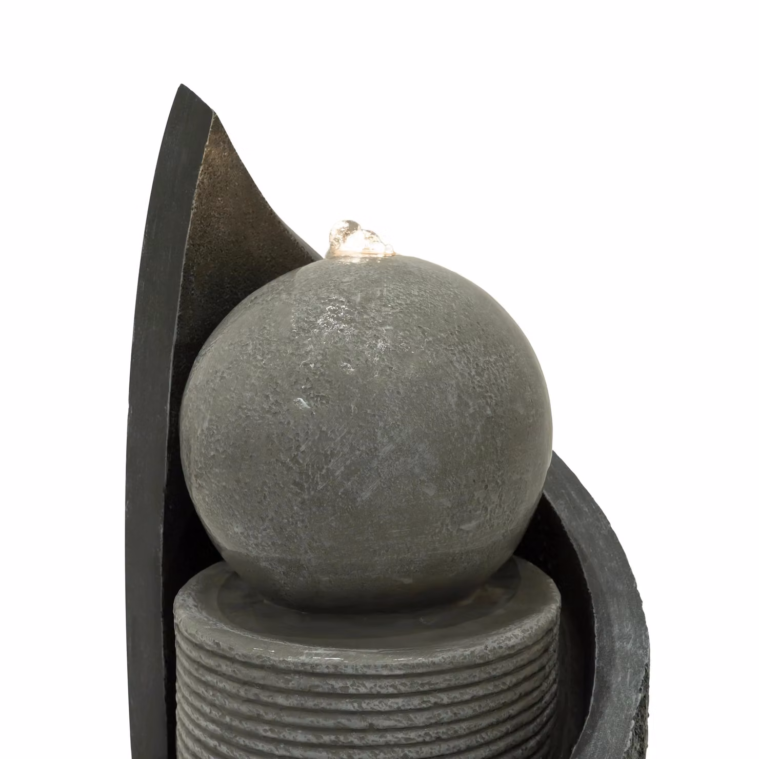 Monstershop Zen Cascade Electric Water Feature in Grey, Polyresin, W/D/H: 65.0 x 34.0 x 65.0 cm – 4