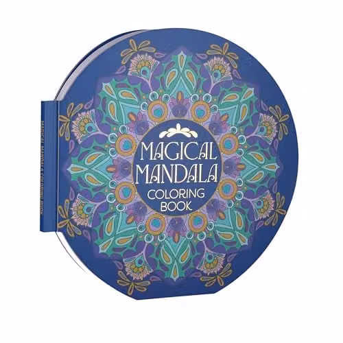 Arcturus Magical Mandala Colouring Book with 45 Meditative Designs in Multicolour