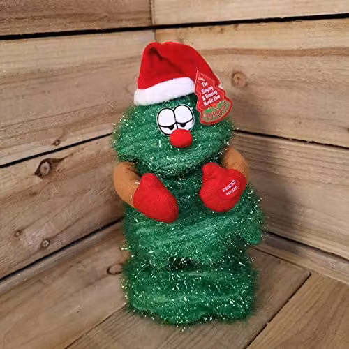Premier 28cm Animated Singing and Dancing Norbert Christmas Tree Decoration in Multicolour and Green