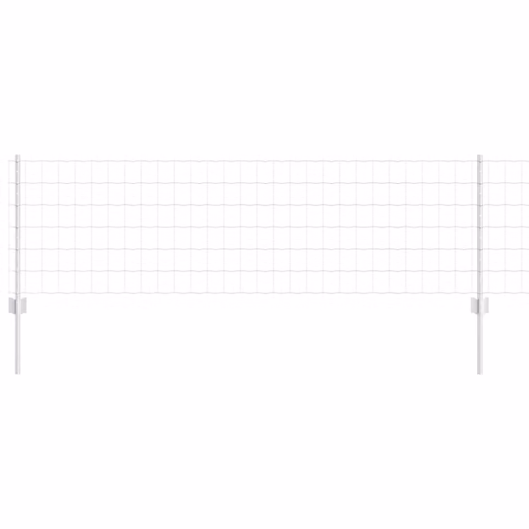 Berkfield Home Euro Fence with 5 U Posts, Silver Galvanised Steel, 0.6 x 10 m