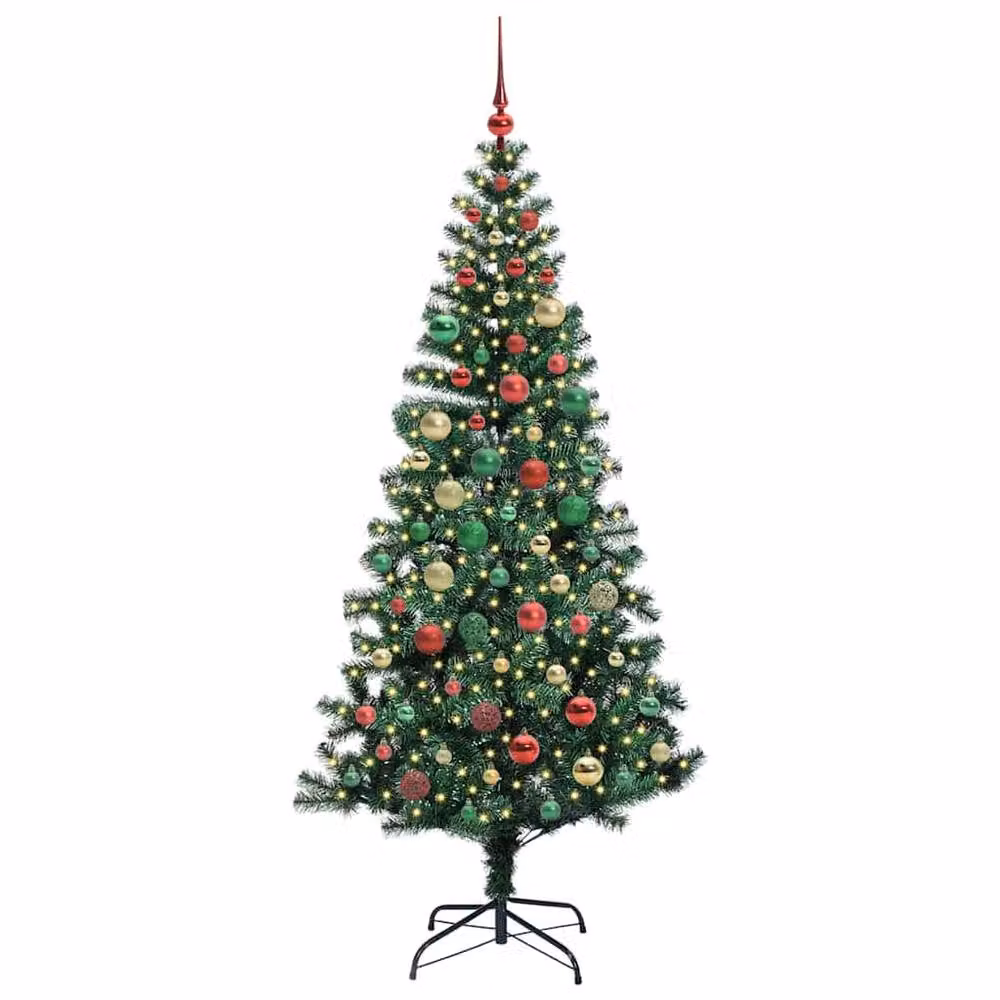 Berkfield Home Pre-lit Artificial Christmas Tree, Green, Height: 180 cm – 3