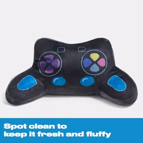 OHS Gaming Controller Cuddle Cushion for Kids in Black, Soft Teddy Fleece Reading Pillow, W/D/H: 82 x 54 x 34 cm – 3
