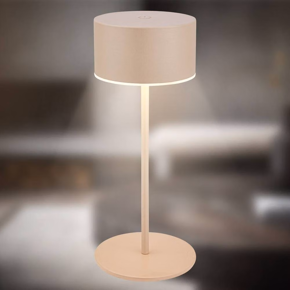 Briloner Rechargeable LED Table Lamp in Beige with Warm White Dimmable Light – 2