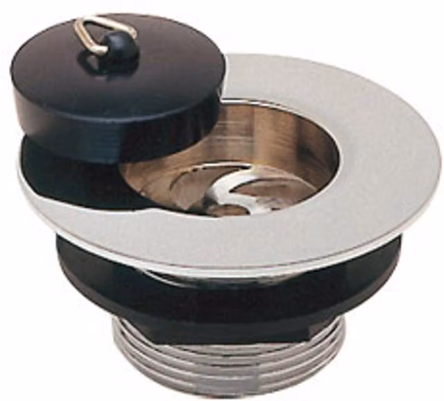 Thomas Dudley Silver Plastic Tubby Sink Waste Plug 1 1/2 inch