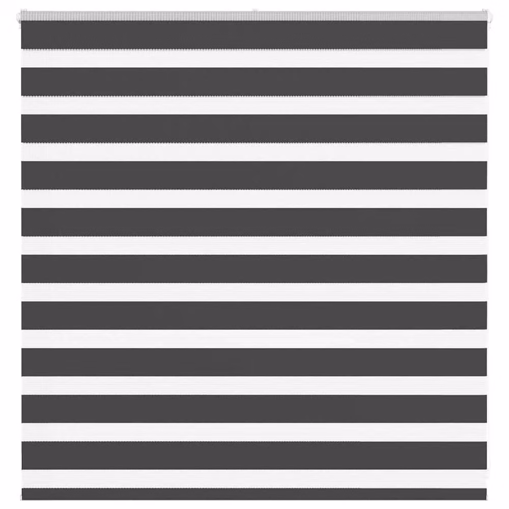 Berkfield Home Elegant Zebra Blind in Black Polyester, W: 145 cm, H: 100 cm – 2