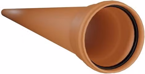 FloPlast SN8 Underground Drainage Pipe Single Socket, Brown, Length: 3 m, Diameter: 160 mm, Pack of 56