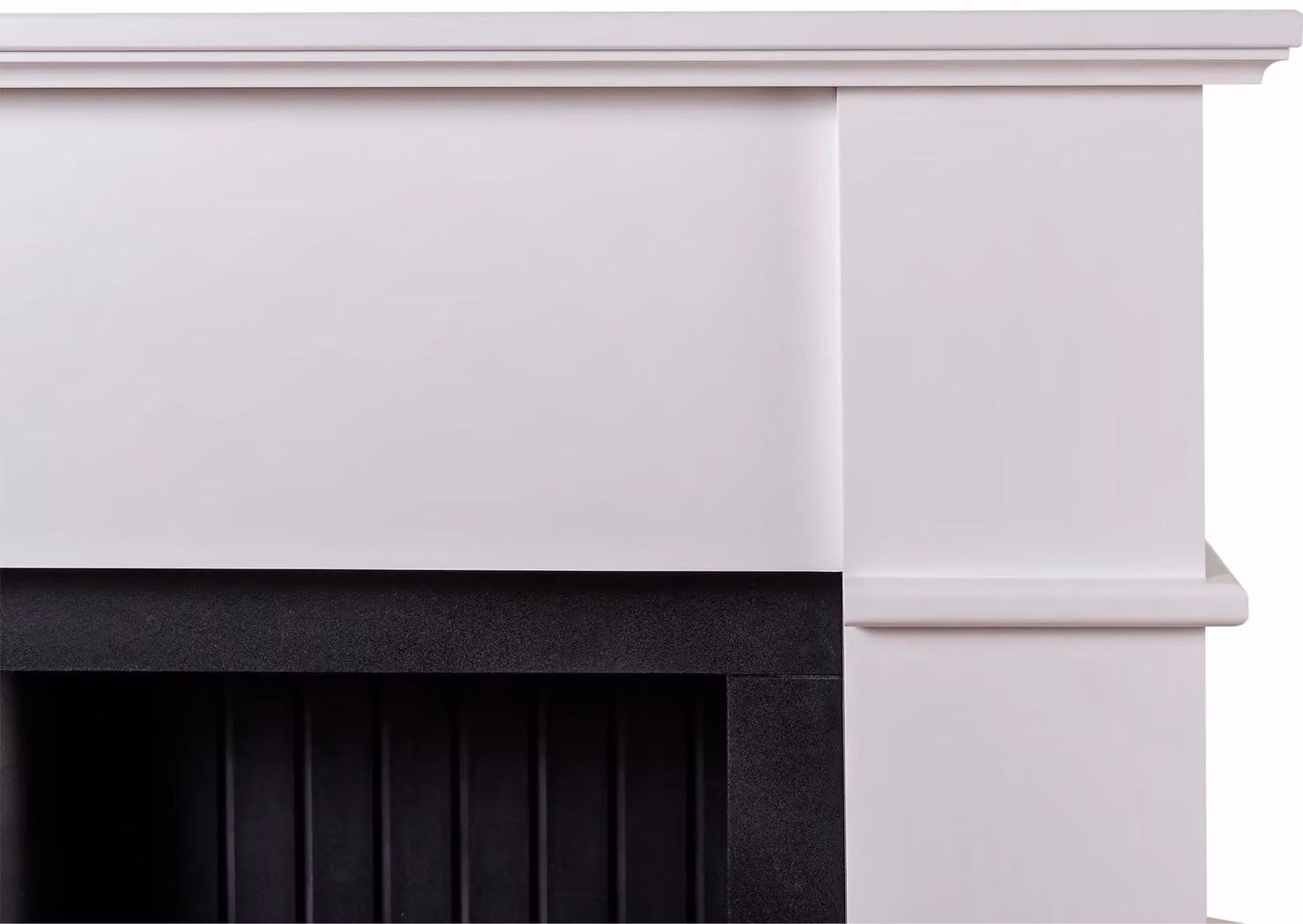 Adam Fires & Fireplaces Oxford Stove Fireplace in White and Black, W: 121.92 cm, H: 112.5 cm, D: 38 cm – 2