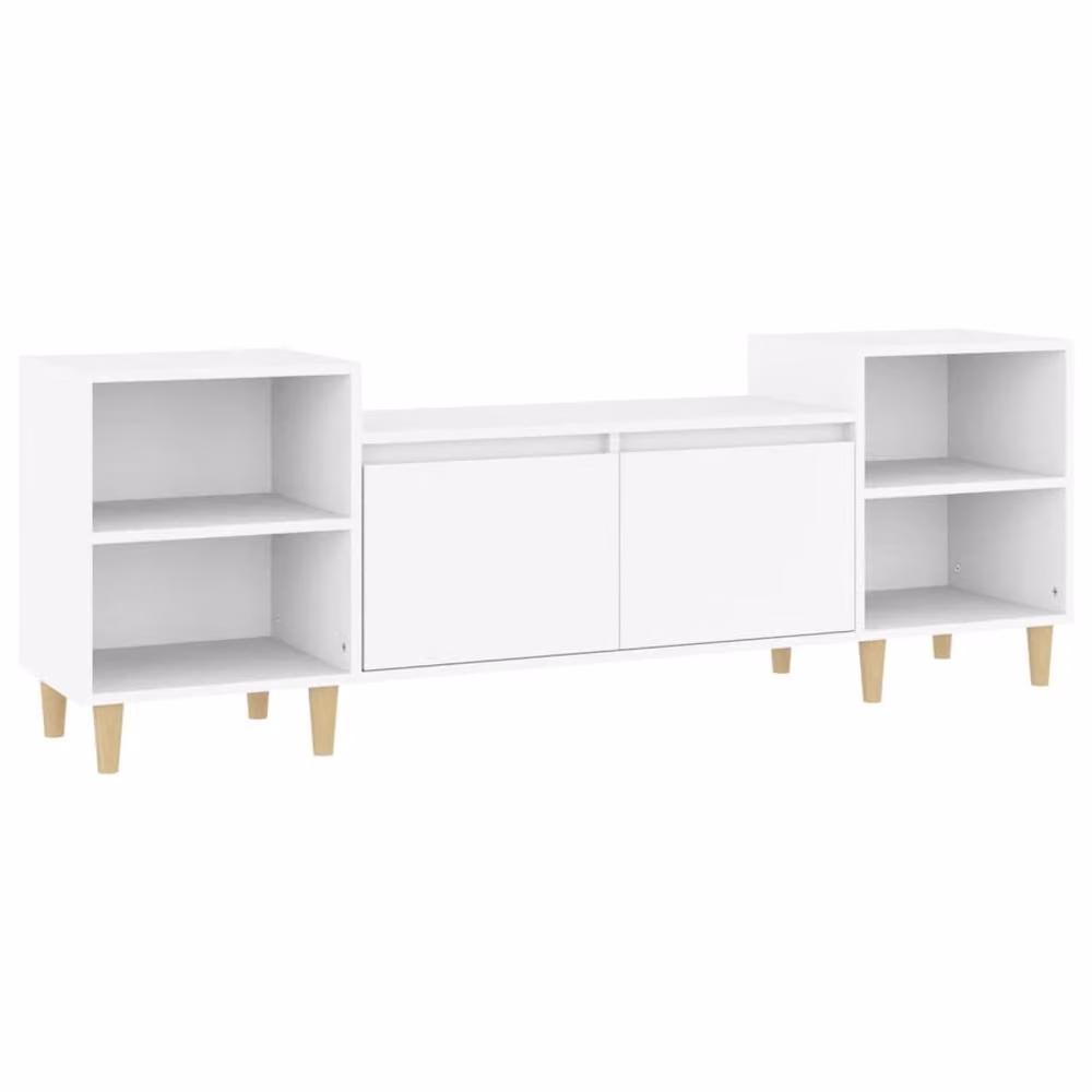 Berkfield Home White TV Cabinet in Engineered Wood W/D/H: 160 x 35 x 55 cm – 2