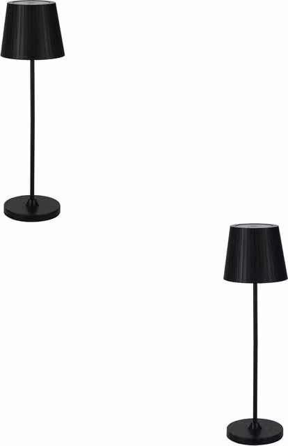Loops 2 Pack Black Minimalist LED Table Lamps with Touch Control