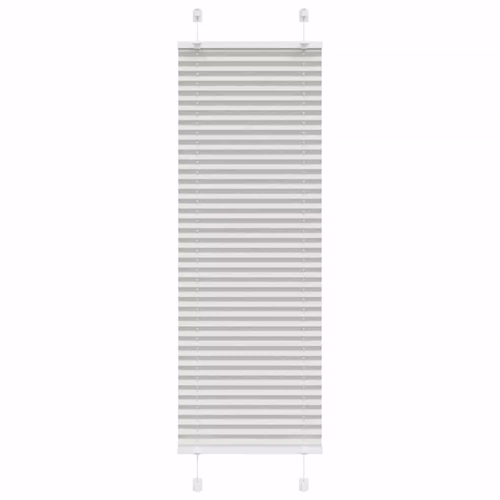 Berkfield Home Single Pleat Fabric Blind in Light Grey, W: 45 cm, H: 100 cm