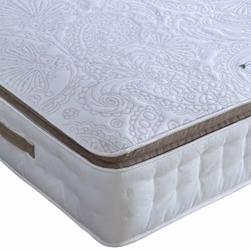 Bedmaster Windsor 3000 Pocket Sprung Pillow Top Mattress in White, W/D/H: 200 x 180 x 33 cm