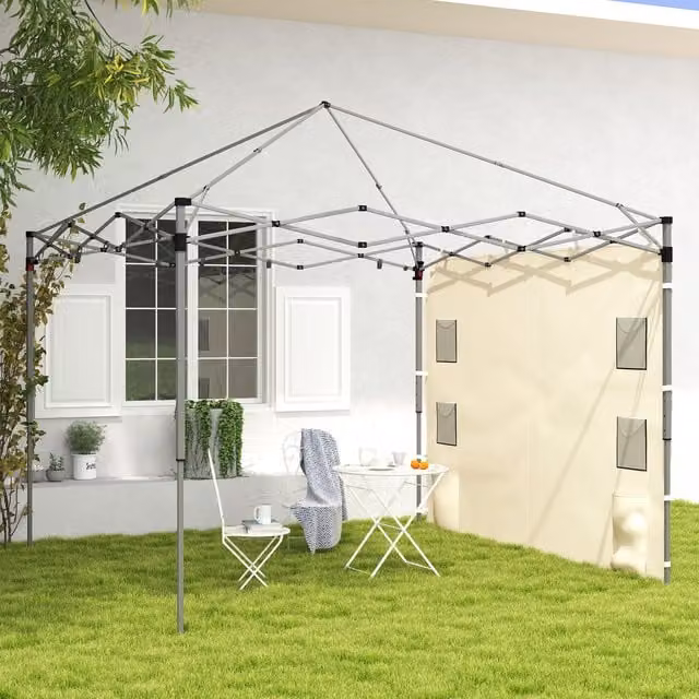 Outsunny Beige Polyester Side Panel for 3x3 m Pop Up Gazebos