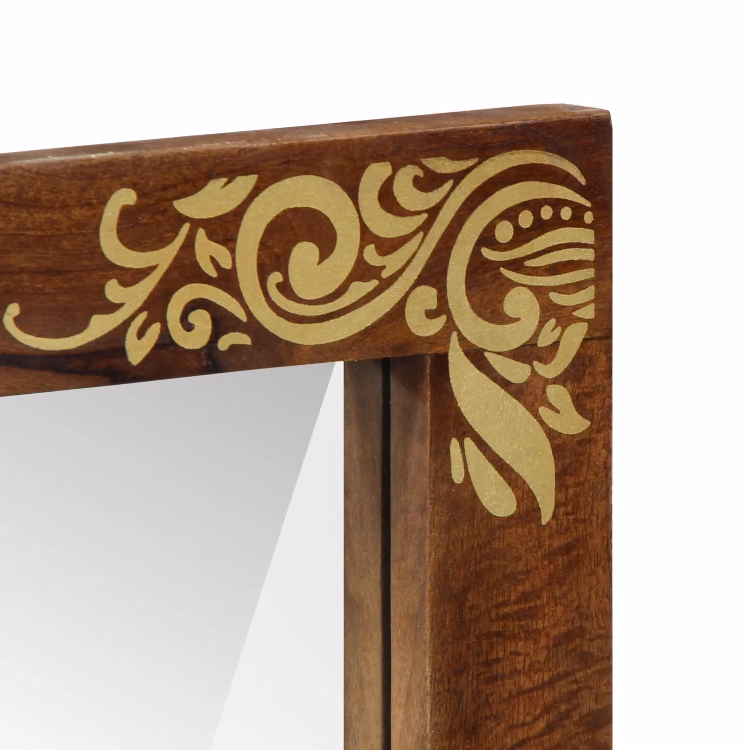 Berkfield Home Classic Rectangular Wall Mirror in Brown Solid Wood, W: 50 cm, H: 70 cm, D: 3 cm – 4