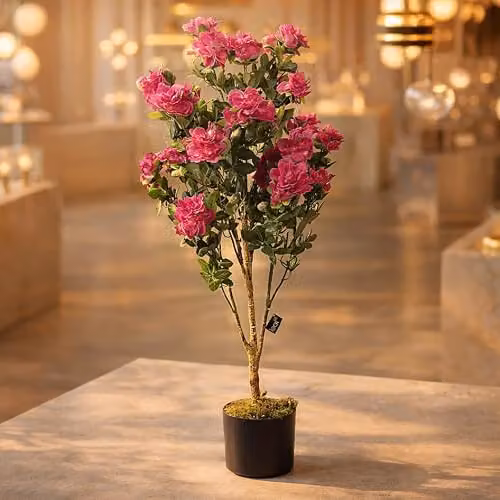 Leaf 100cm Premium Artificial Azalea Pink Potted Plant – 4