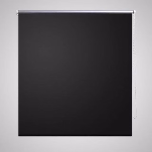 Berkfield Home Blackout Roller Blind, Black, W: 80 cm, H: 175 cm