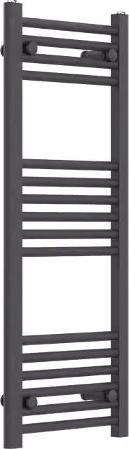 Lux Heat Anthracite Steel Towel Rail, Anthracite Grey, W: 40 cm, H: 100 cm