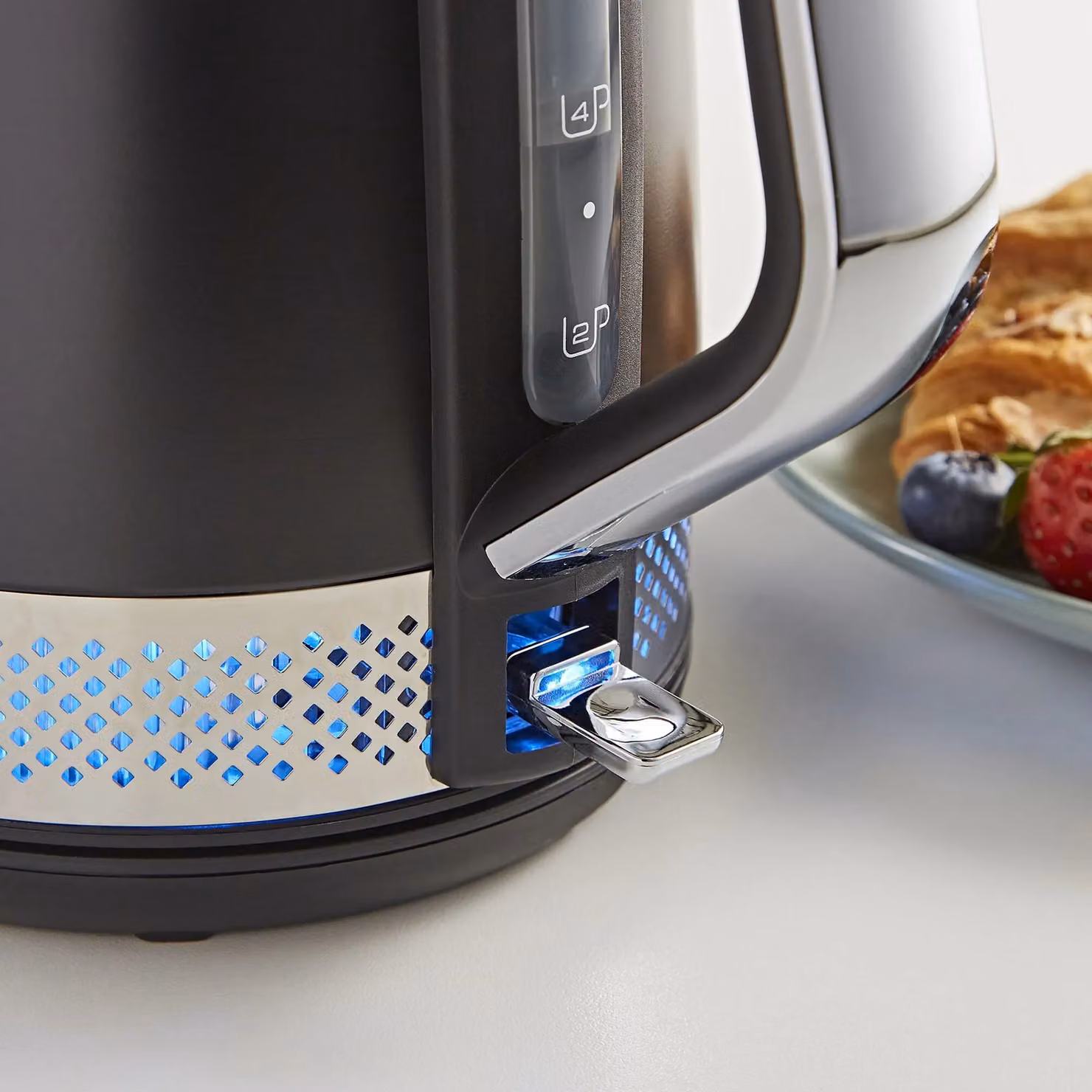 Morphy Richards Illumination Jug Kettle in Black with Stainless Steel Finish – 3