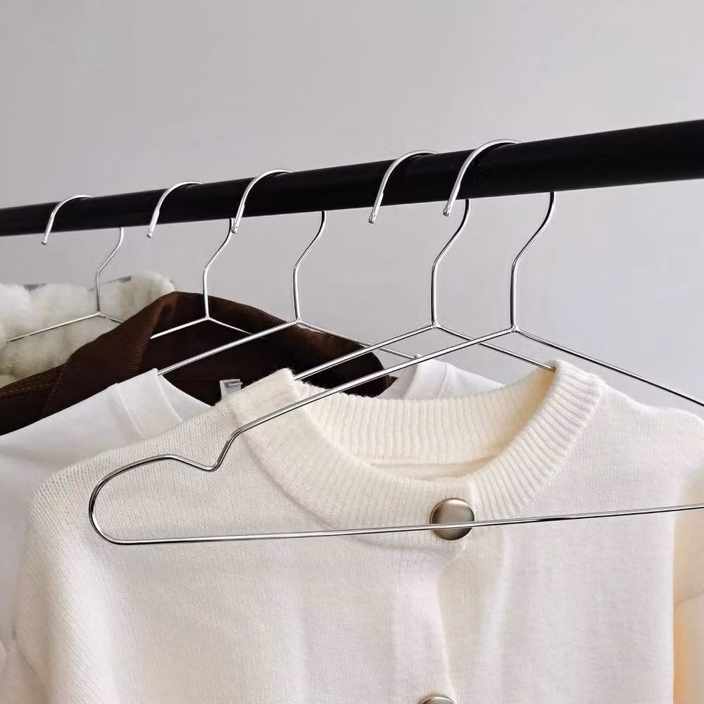 Kelvenix 10-Piece Heavy Duty Stainless Steel Space Saving Clothes Hangers in Silver – 2