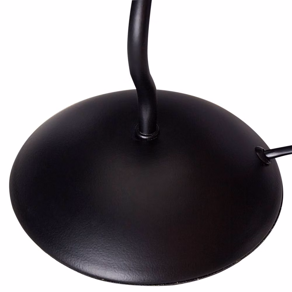 Wyld and Coco Vintage Table Lamp with Black Metal Base and White Fabric Shade – 3