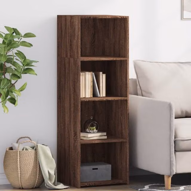 Berkfield Home Modern Brown Oak Highboard W/D/H: 40 x 41 x 124 cm – 1