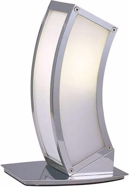 Netlighting Duna GU10 Table Lamp in Polished Chrome and Grey – 1