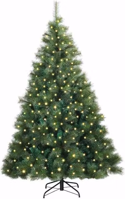 Berkfield Home Realistic Artificial Christmas Tree with 300 LEDs, Green, Height: 180 cm