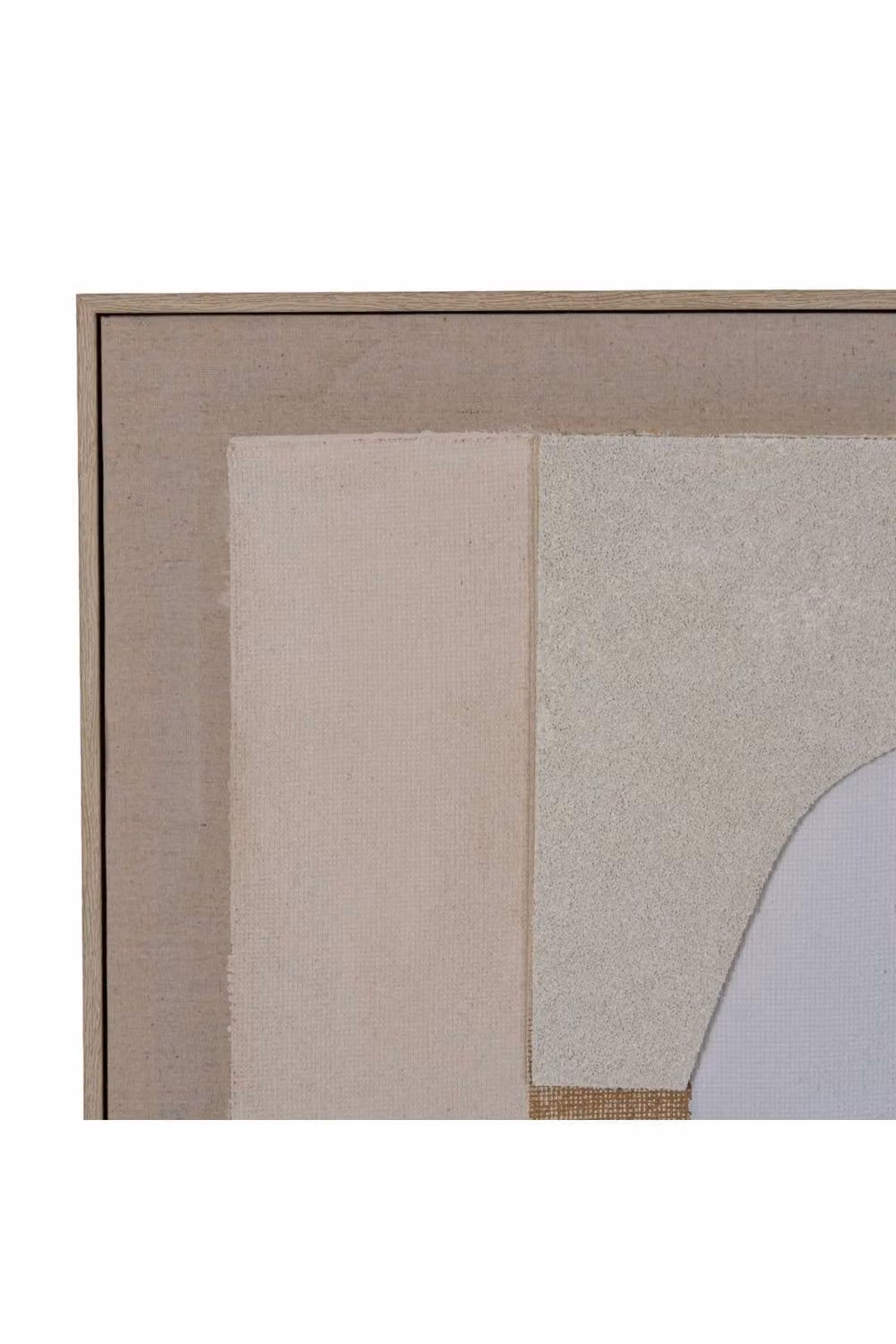 KDMD Portina Linen Textured Canvas Wall Art in Frame, Brown and Beige Minimalist Graphic Design – 2