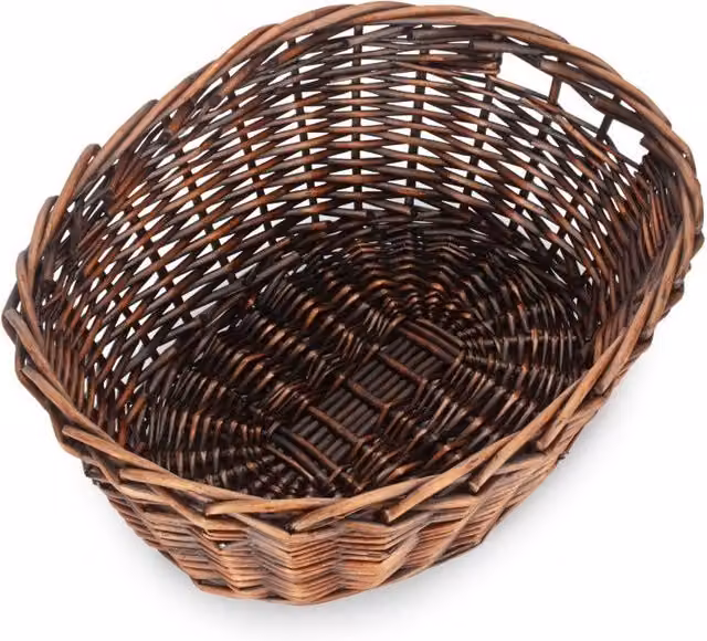 Red Hamper Large Oval Wicker Serving Tray in Brown, W/D/H: 50 x 40 x 20 cm – 1