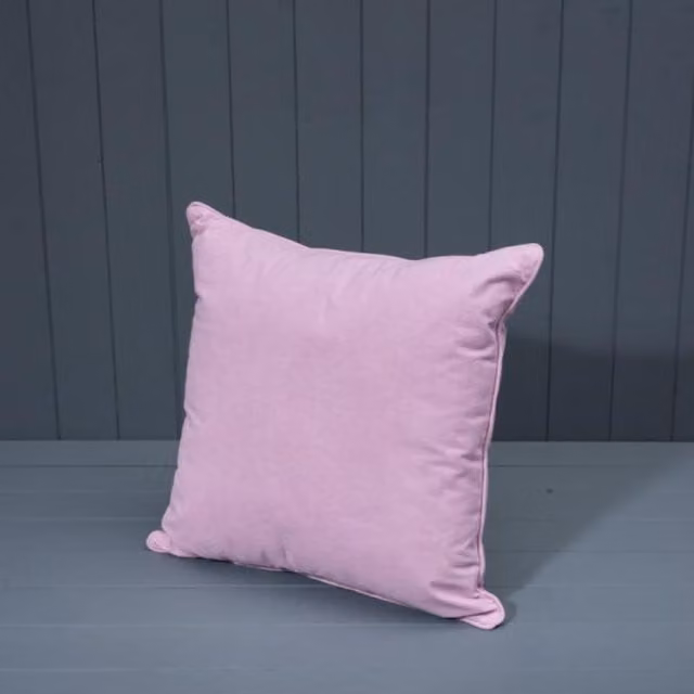 KDMD Pink Handmade Square Cotton Plain Cushion with Removable Washable Cover and Filling