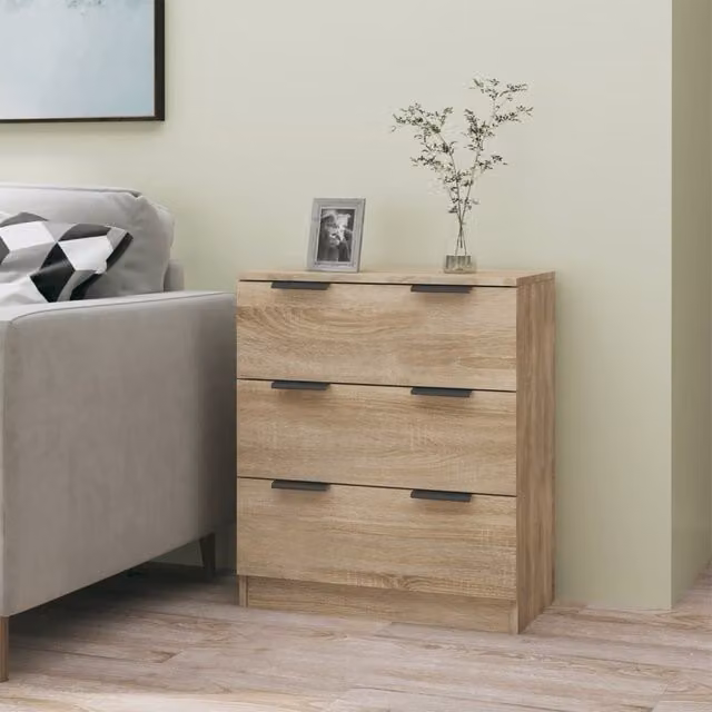 Berkfield Home Sonoma Oak Sideboard in Brown, W/D/H: 60 x 30 x 70 cm