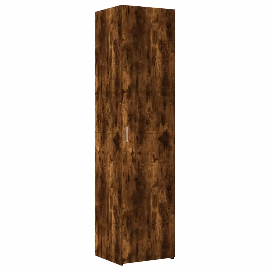 Berkfield Home Smoked Oak Highboard in Brown, W/D/H: 45 x 42.5 x 185 cm