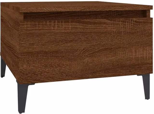 Berkfield Home Brown Oak Side Table, W: 50 cm, D: 46 cm, H: 35 cm – 1