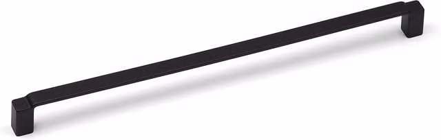 Handle & Home Matt Black Square D-Bar Kitchen Cabinet Handle, 33.4 cm