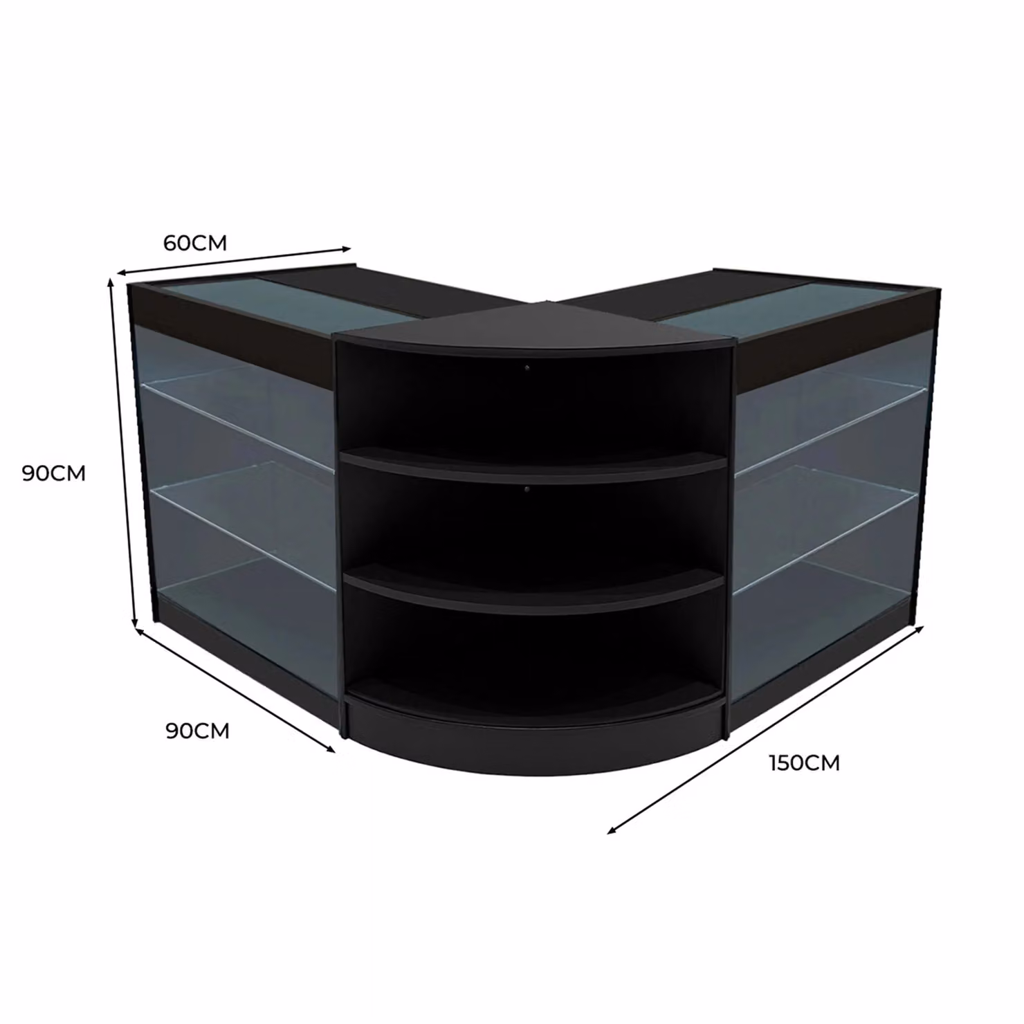 Monstershop Apollo LED Shop Counter Set LM60 and 2 x K900 in Black Matt – 2