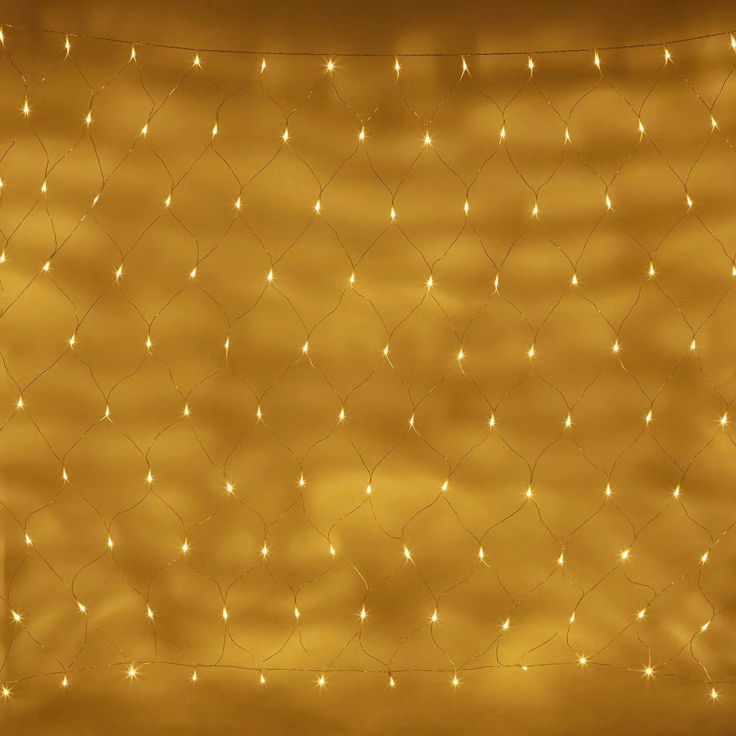 Essential Connect Warm White LED Connectable Net Lights with Timer, Clear Cable, W: 8 m x H: 1.5 m