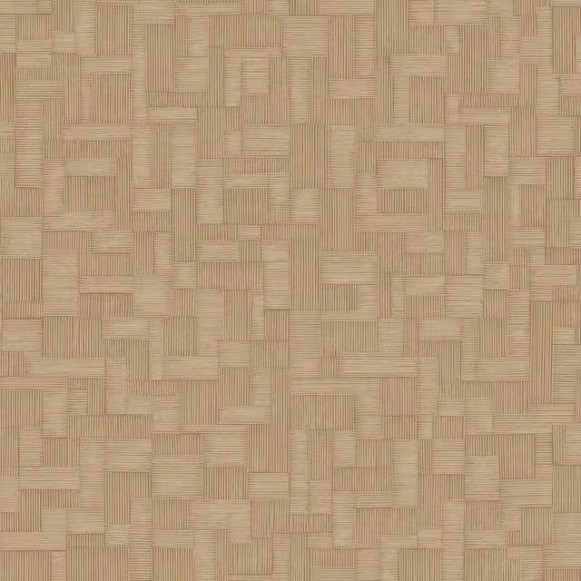 Grandeco Camu Geometric Blocks Textured Wallpaper in Beige