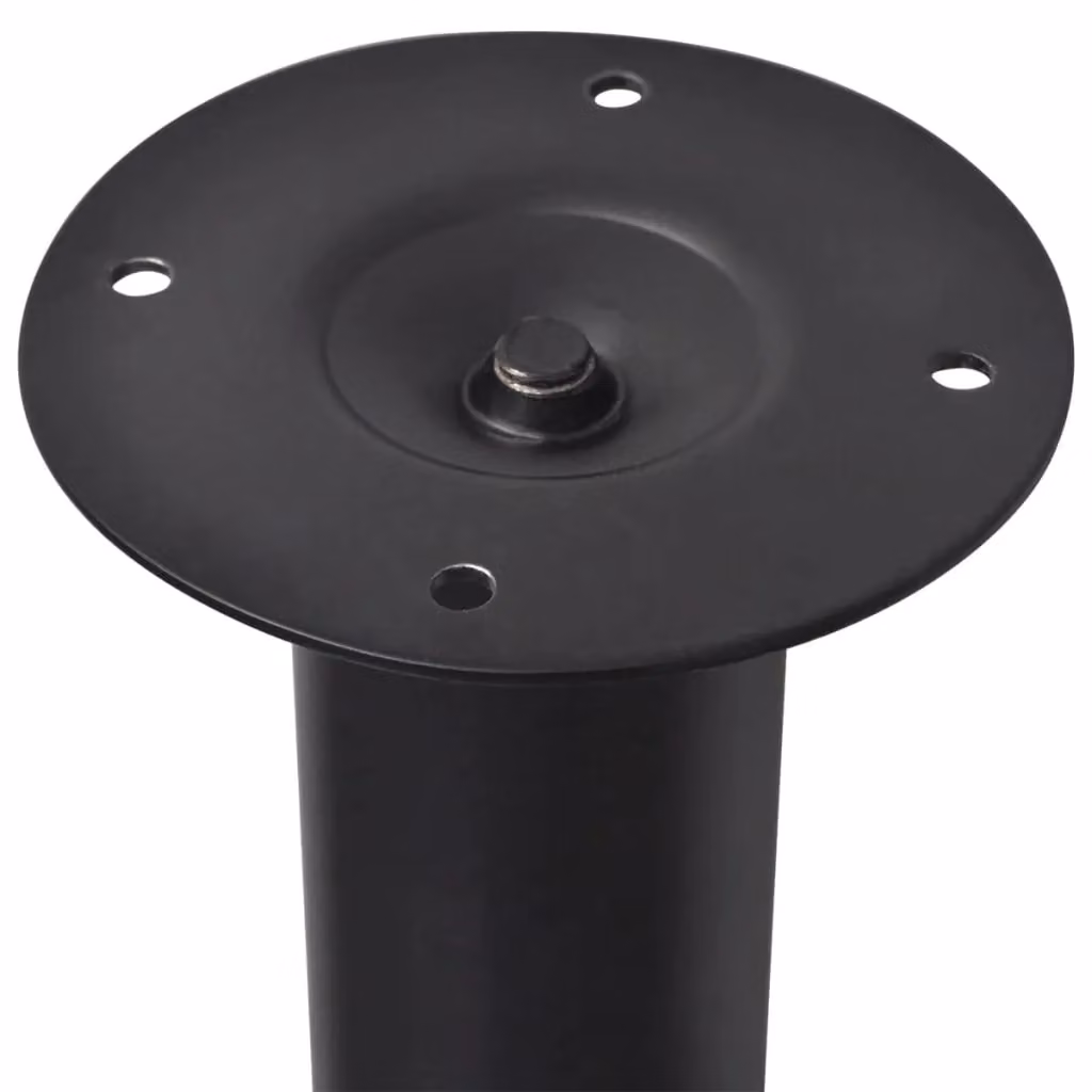 Berkfield Home Set of 2 Matt Black Telescopic Metal Table Legs, Height: 710 mm - 1100 mm – 3