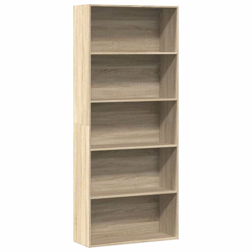 Berkfield Home Classic Book Cabinet in Sonoma Oak, Light Brown, W/D/H: 80 x 30 x 189 cm – 2