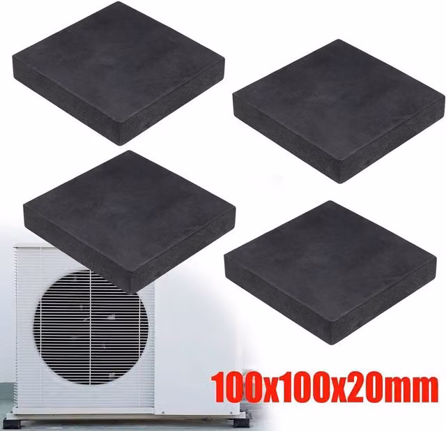 SPETLEK 4-Pack Black Rubber Anti-Vibration Pads