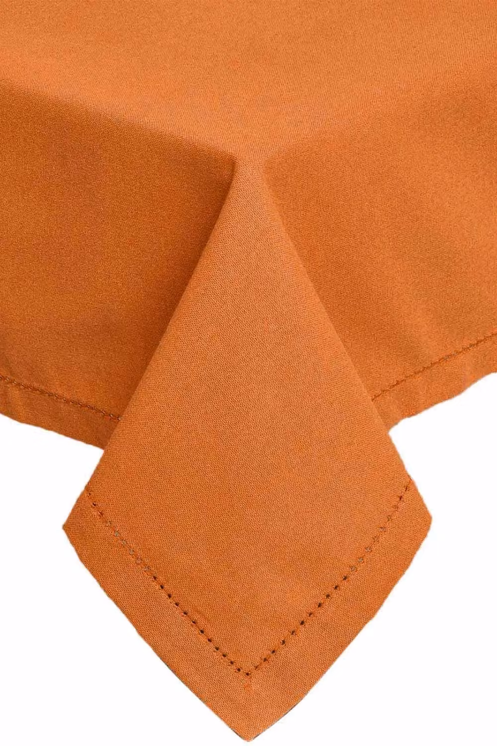 Homescapes Plain Cotton Rectangular Tablecloth in Orange, W: 178 cm, L: 300 cm – 2