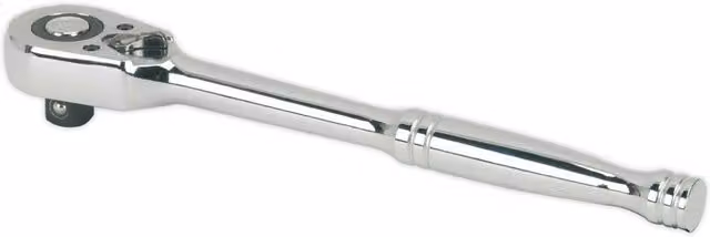 Loops 48-Tooth Pear-Head Ratchet Wrench with 1/2 Inch Square Drive and Flip Reverse Mechanism in Silver and Multicolour