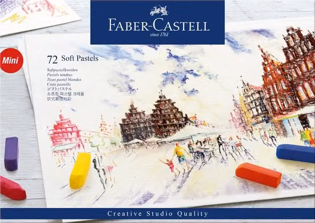 Faber-Castell Creative Studio Soft Pastels, 72 Multicolour Wax Chalks