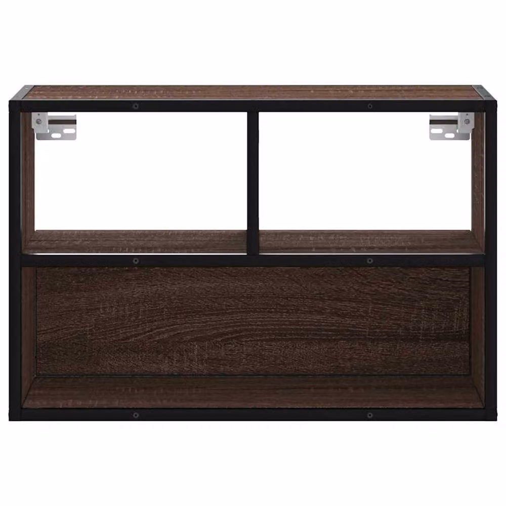 Berkfield Home Industrial TV Cabinet in Brown Oak, W/D/H: 60 x 31 x 39.5 cm – 4