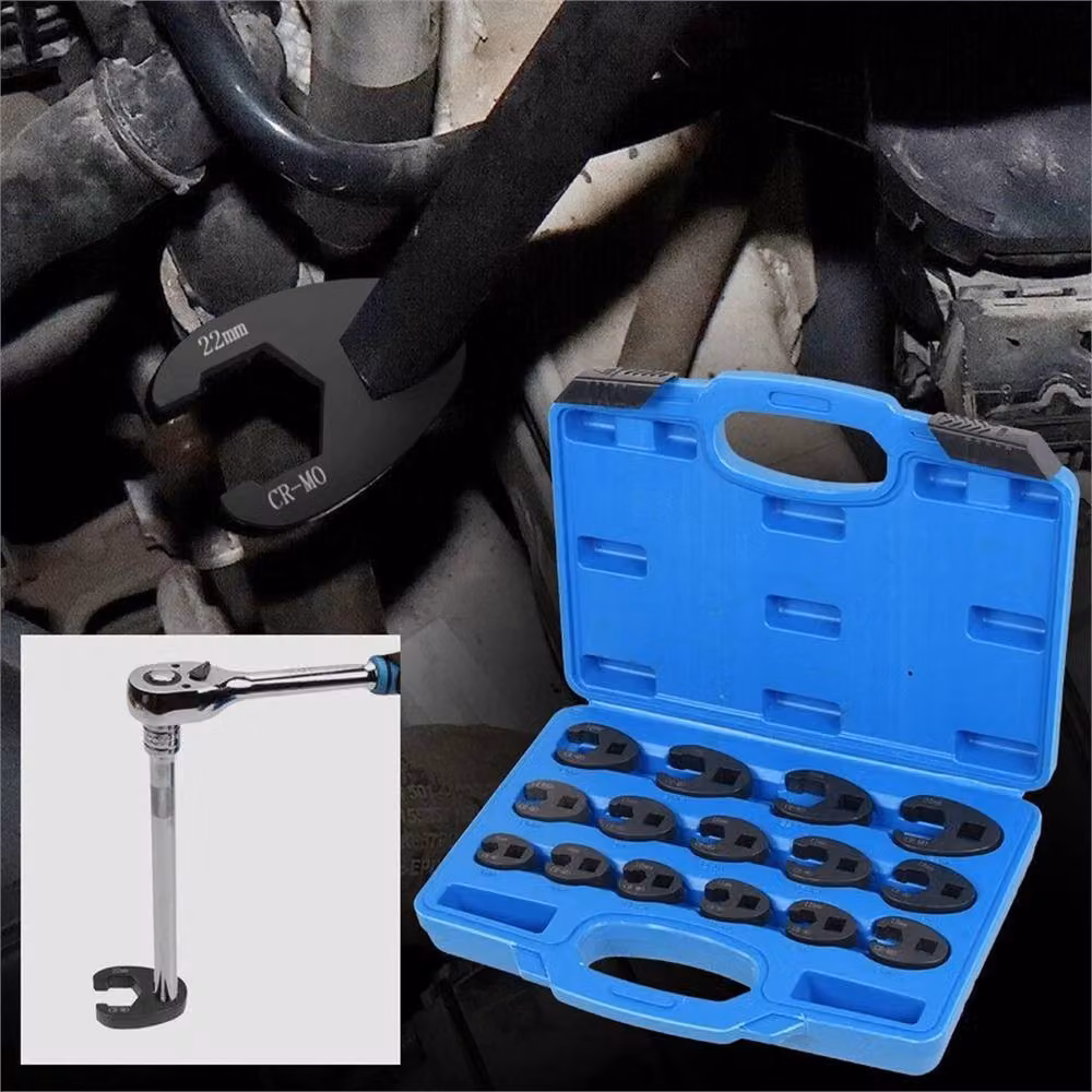 Nordara 15-Piece Metric Crowfoot Wrench Set in Multicolour – 2