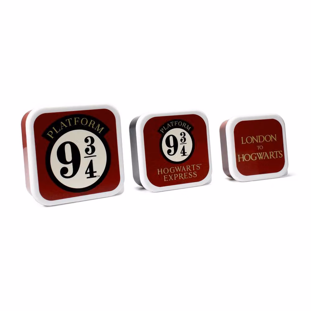 Harry Potter Platform 9 3/4 Stackable Snack Box Set of 3 in Red – 2