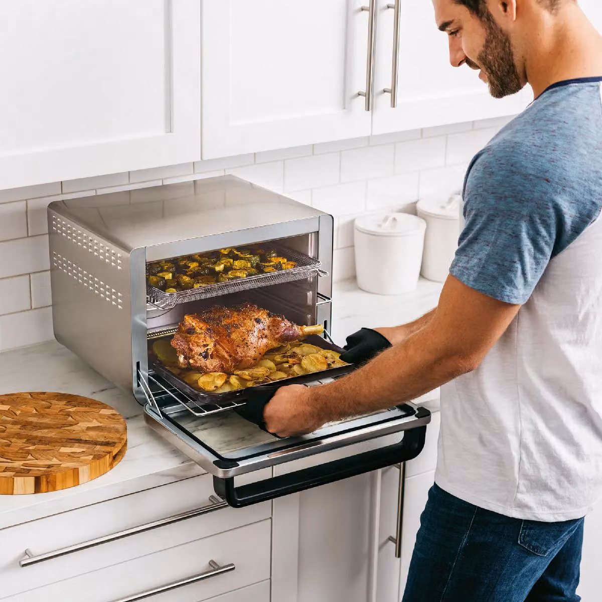 Ninja Foodi 10-in-1 Multifunction Air Fryer Oven DT200UK, Silver – 5