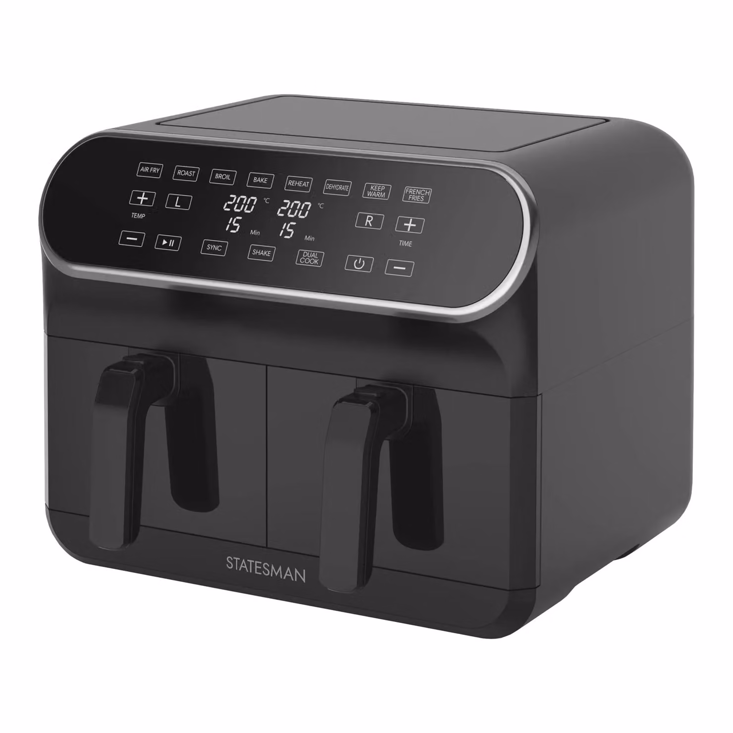 Statesman SKAF08017BK Digital Dual Zone Air Fryer, 8 Litre, Black – 2